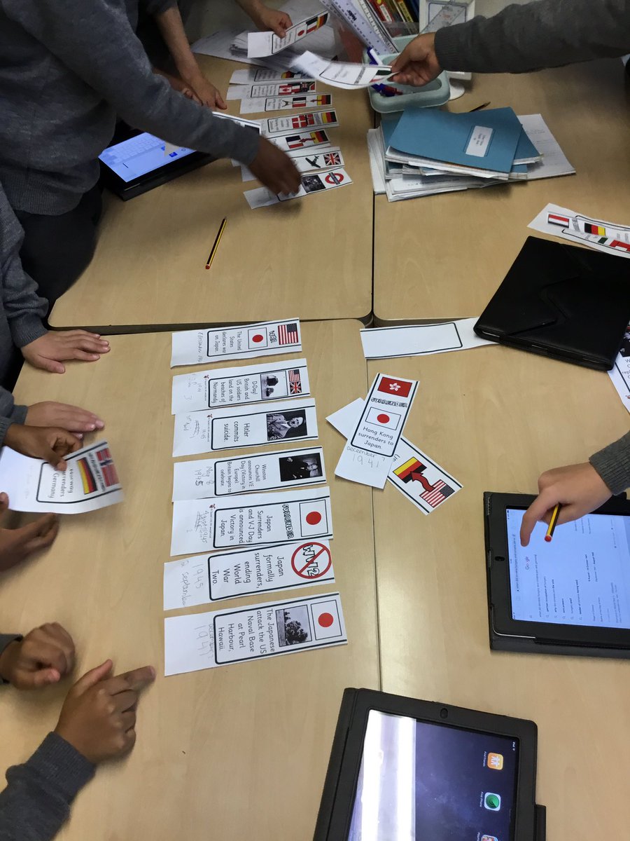 KensingPrimary's tweet image. Nothing like a bit of competition! Using team work and organisation skills to research and order key dates from WW2 in 5H on Thursday! #history #ww2 #computingiseverywhere #mathsiseverywhere #5H1819