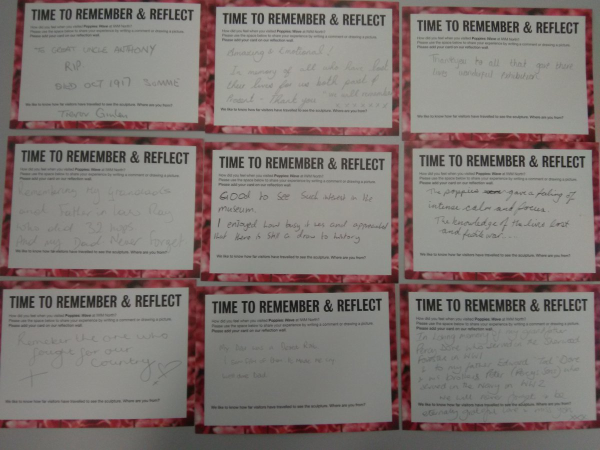 PoppyRob's tweet photo. We are ready for a once in a generation Remembrance weekend @IWMNorth. Poppies: Wave has elicited some heartfelt responses which we have been able to capture using our purpose built reflection space. Come and share your reflections with us this weekend.
@1418NOW #PopVol2018 https://t.co/3TUN42mWoL