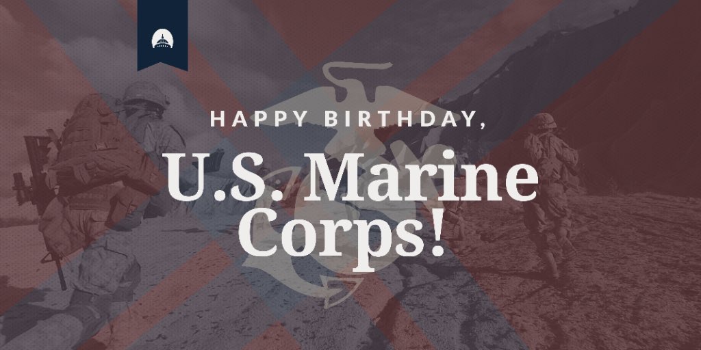 Happy birthday to the @USMC. The Marines have faithfully served our nation for 243 years and we thank them for keeping us safe and fighting for our freedoms. Semper Fi.