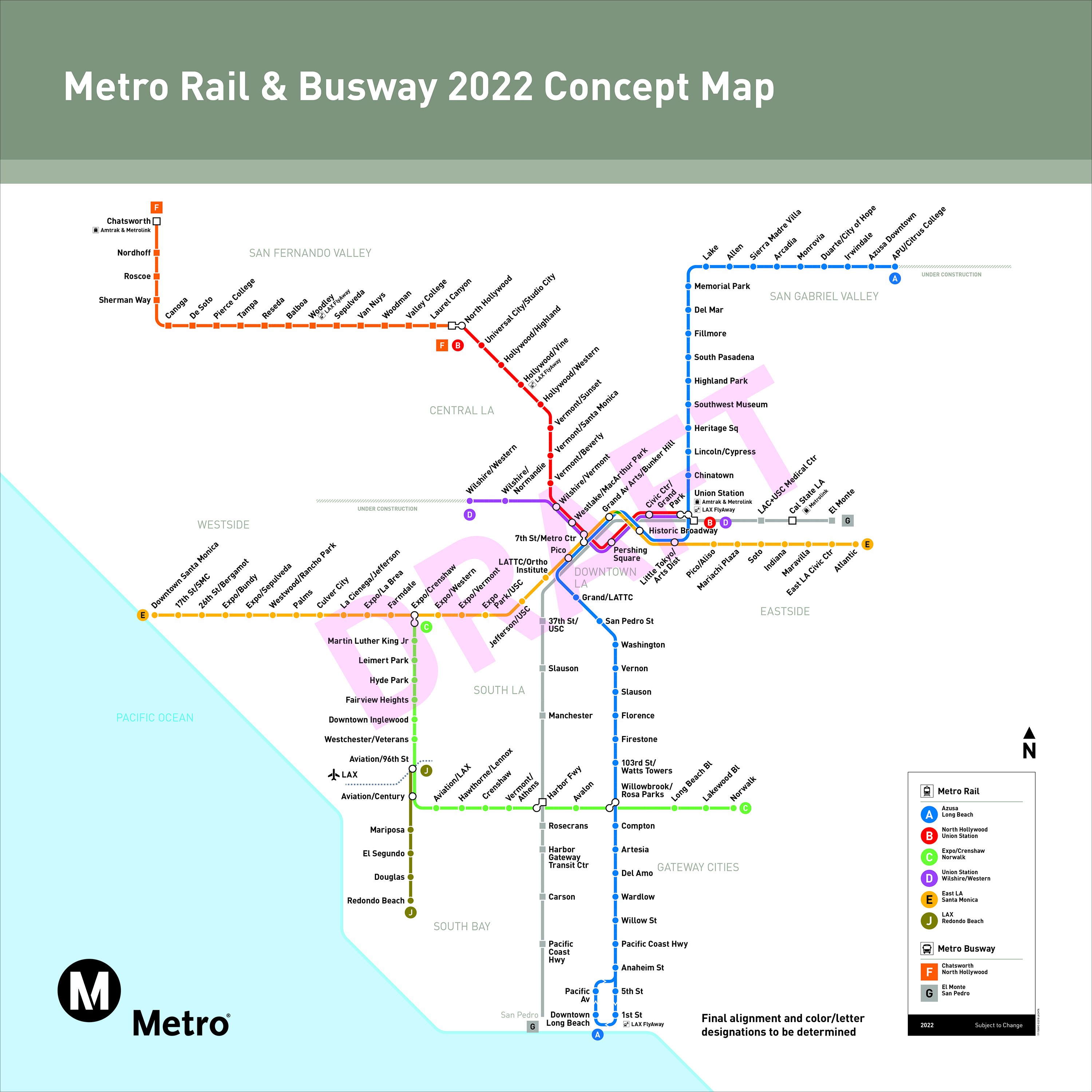 La Metro Subway Map La Metro Al Twitter: "Metro Staff Recommends Using Colors With Letters To  Designate Rail And Bus Rapid Transit Lines. Here's The Draft Map And Blog  Post Is Here: Https://T.co/Ecistskxsp Https://T.co/Mubm2Ddvuf" / Twitter