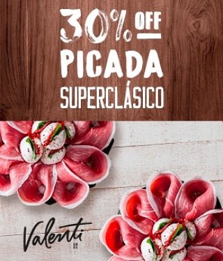Promo SUPERCLÁSICO!!! 
Para alentar a tu equipo 
Llévate una Picada Prosciutto &amp; Caprese + 2 latas de Stella Artois con 30% de descuento encontrala en Rappi bnc.lt/scMl/APivNuGeUQ