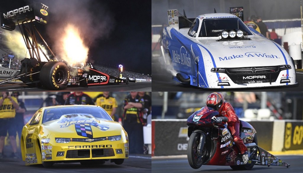 Pritchett, Johnson Jr., Coughlin Jr. and M. Smith Current No. 1 Qualifiers at Season Ending Auto Club NHRA Finals 
-->  motorracingpress.com/?p=49780 
__
@LeahPritchettTF <a href="/TommyJohnson_Jr/">Tommy Johnson Jr.</a> <a href="/Jeg_Jr/">Jeg Coughlin Jr.</a> <a href="/MattSmithRacing/">Matt Smith</a> 
#NHRA #NHRAFinals #NHRACountdown #NHRAonFOX #Pomona
