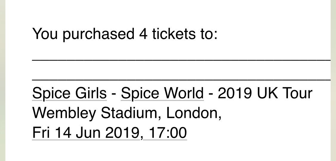 I’m not sure who is more excited. Me or my 10 yr old! Tickets booked to see <a href="/spicegirls/">Spice Girls</a> #SpiceWorld2019 #wembley
