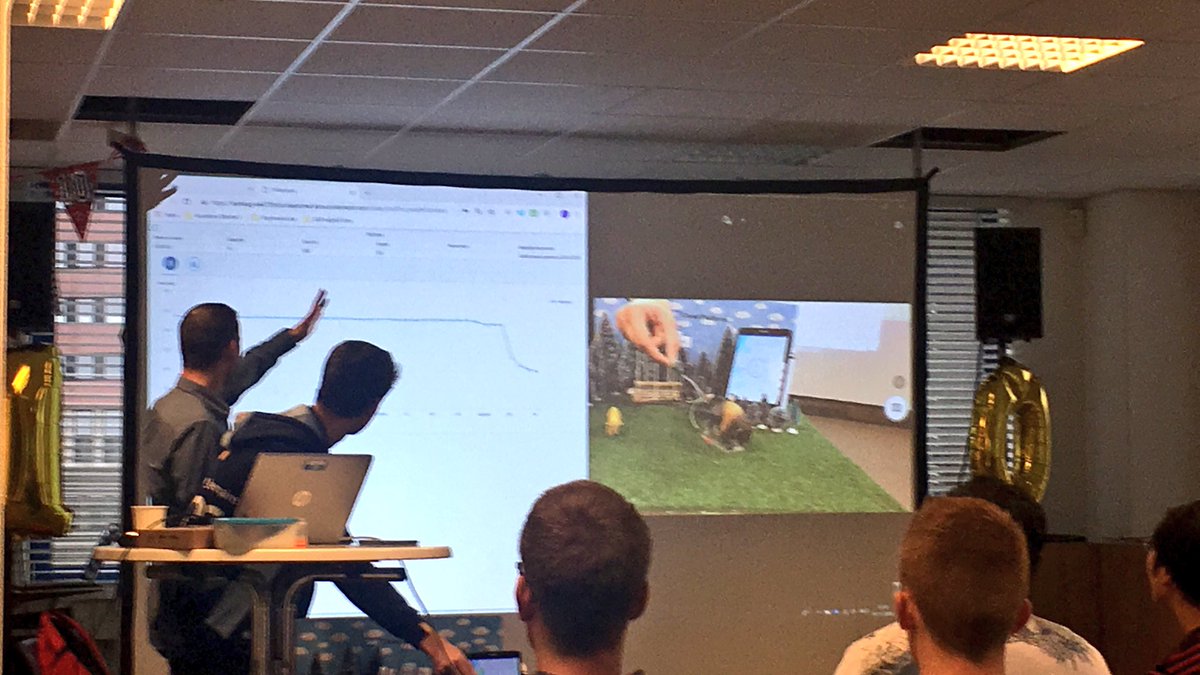KaliszKarol's tweet photo. Tall about monitoring #animals and their stress by #heartbeatsensor (caused by visitors) in park by with @SAP_IoT #SAPCloudPlatform #sitnl btw, one showcase animal was just #3dprinted today ;-) by https://t.co/fCMqA2pGih https://t.co/2tGQKjHGHy
