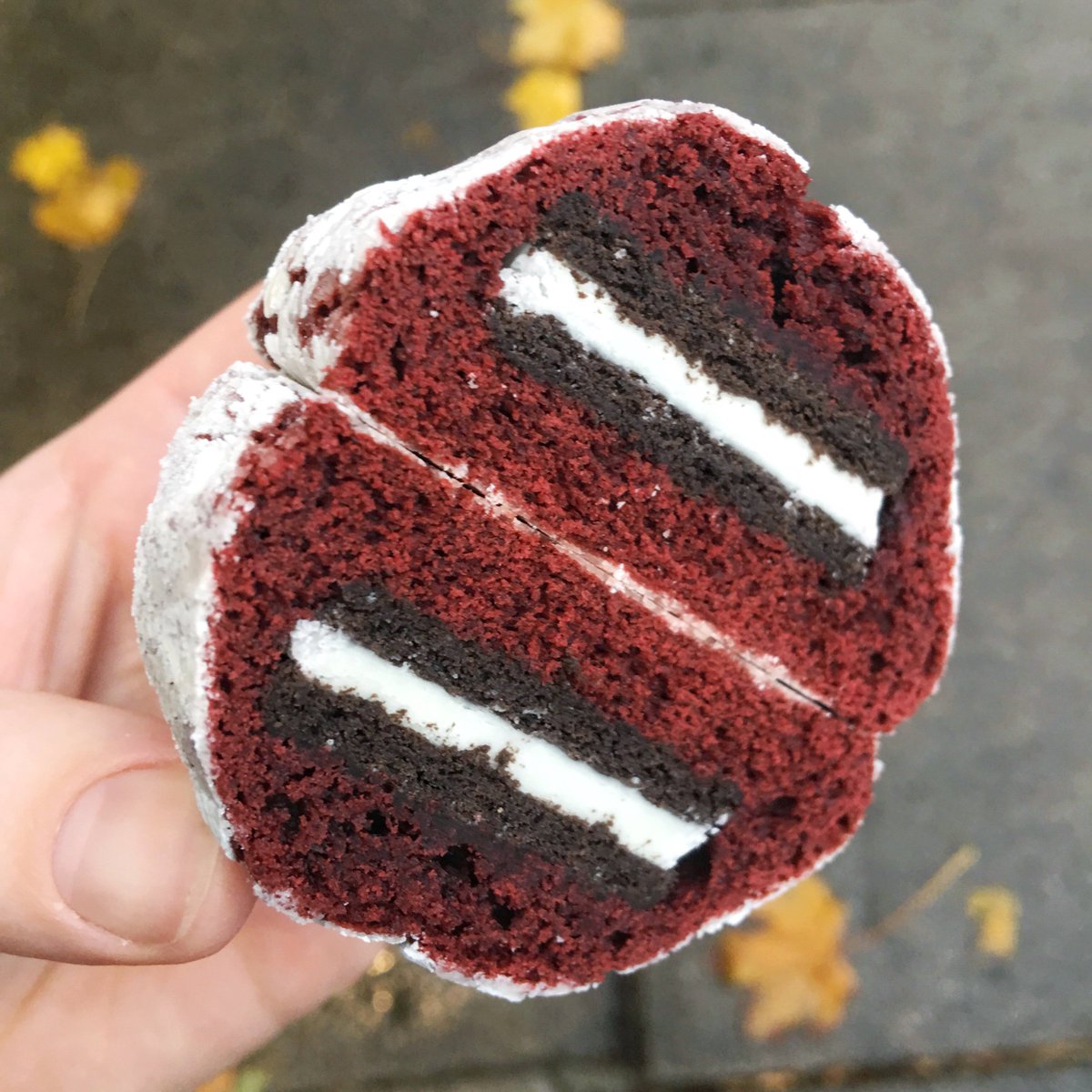 What pairs best with Oreos? More cookie obviously. Red Velvet cookies STUFFED with Oreos. The Cookie Monster approves. #hamont
