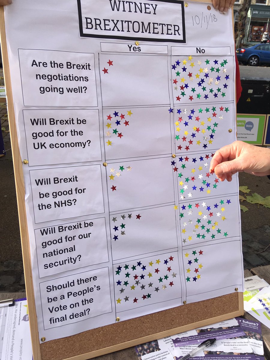 Good old fashioned #dataviz in #Westoxfordshire with the Witney Brexitometer #brexit #peoplesvote