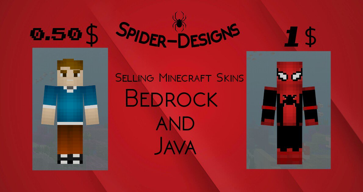 Spider Designs Selling Minecraft Skins 64x64 And 128x128 Prices 64x64 New Skin Reshading 0 50 128x128 New Skin Converting 1 No Free Commissions Are Opened T Co D10ctbihzl Twitter