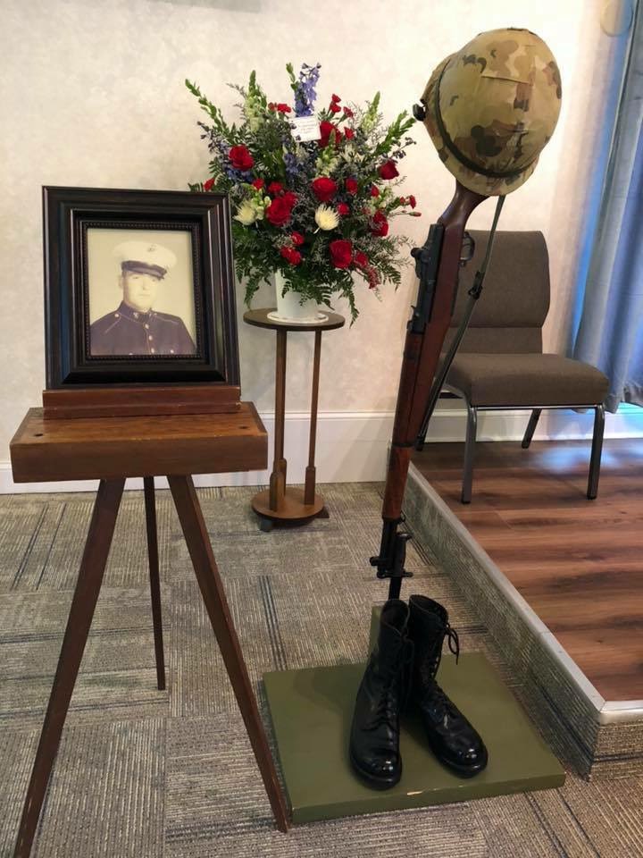 My brother in law was laid to rest yesterday after a battle with cancer. He was a beautiful and caring person, and missed dearly. #proudmarine #VietnamVet