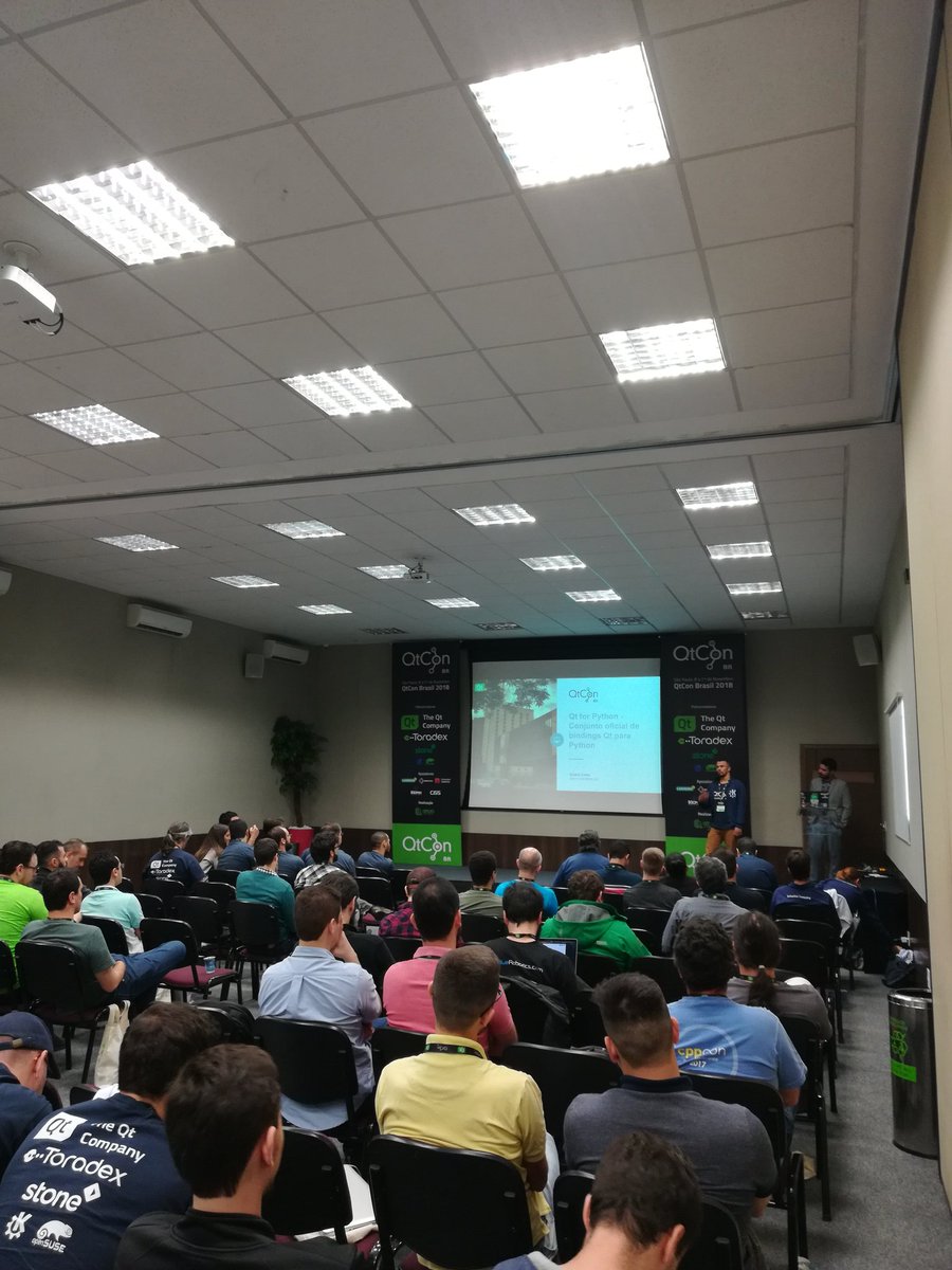 qtconbrasil's tweet image. Palestra &quot;Qt for Python - Conjunto oficial de bindings Qt para Python&quot; apresentada por Eliakin Costa, da comunidade KDE. #QtforPython #Qt #QtConBrasil