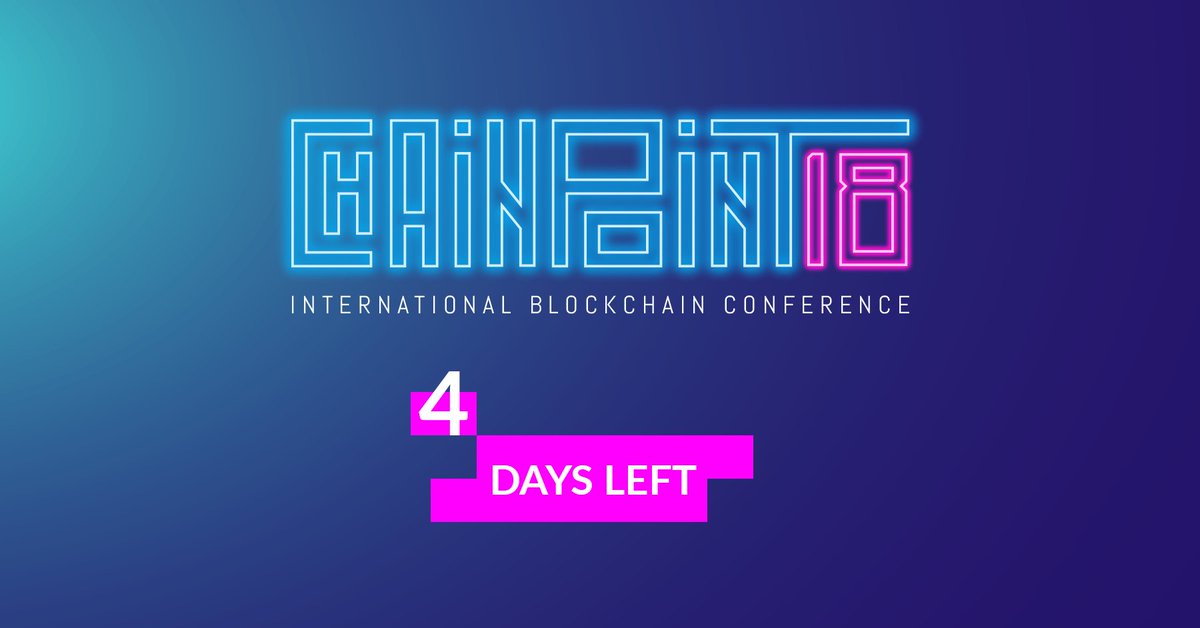 cryptondx's tweet photo. Only 4 days left!
Hurry up to get tickets for @ChainPoint international BlockChain Conference !
#CryptoNDX #BlockChain #ChainPoint #BlockchainTechnologies https://t.co/3EfC3hK6bO
