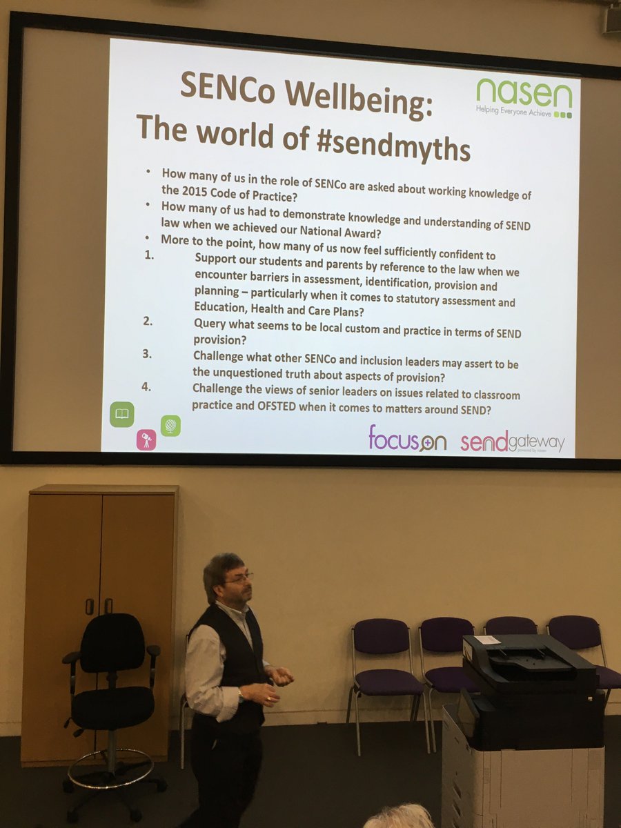 MsJoBillington's tweet photo. . @gfreeman2012: In my SENCo training I had to give evidence of my learning in a multitude of ways. However, not once was I asked to demonstrate knowledge of SEND law
@researchSEND #researchSEND https://t.co/snhkr9cP0u