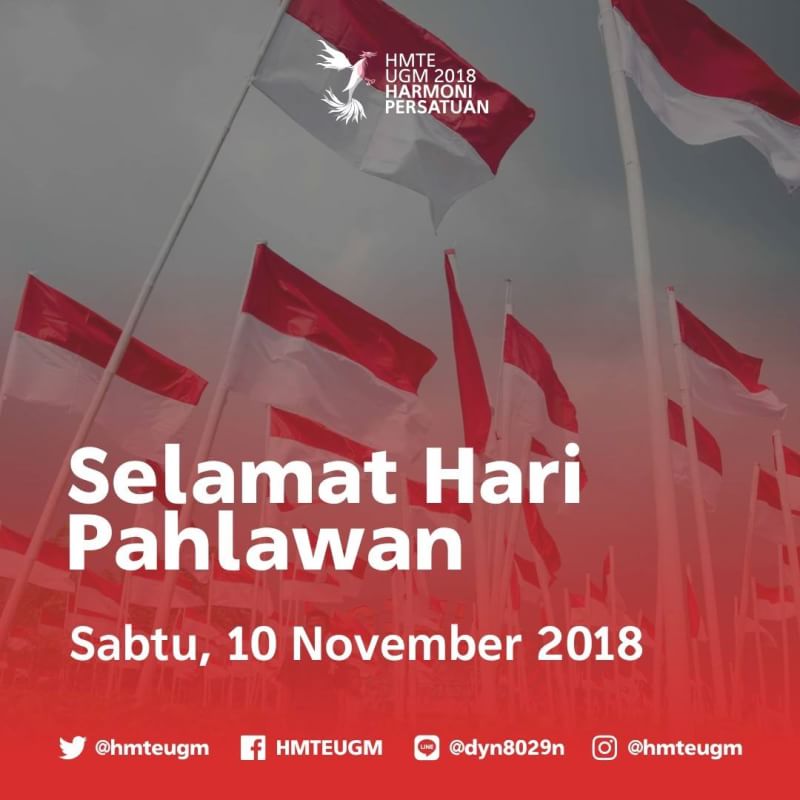 [SELAMAT HARI PAHLAWAN]

"Bangsa yang besar adalah, bangsa yang menghargai jasa pahlawannya."

Mari lanjutkan perjuangan pahlawan-pahlawan kita dengan menjadikan Indonesia yang lebih maju dan sejahtera. Dan jadilah pahlawan untuk keluarga dan orang-orang di sekeliling kita.