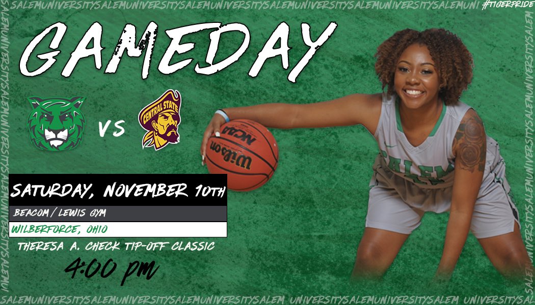 Salem University Tigers (@salemutigers) on Twitter photo GAMEDAY! <a href="/SalemU_WBB/">Salem Womens Basketball</a> is set for its season opener at Central State set for a 4:00 pm tip.
#TigerPride 🐅 GAMEDAY! <a href="/SalemU_WBB/">Salem Womens Basketball</a> is set for its season opener at Central State set for a 4:00 pm tip.
#TigerPride 🐅