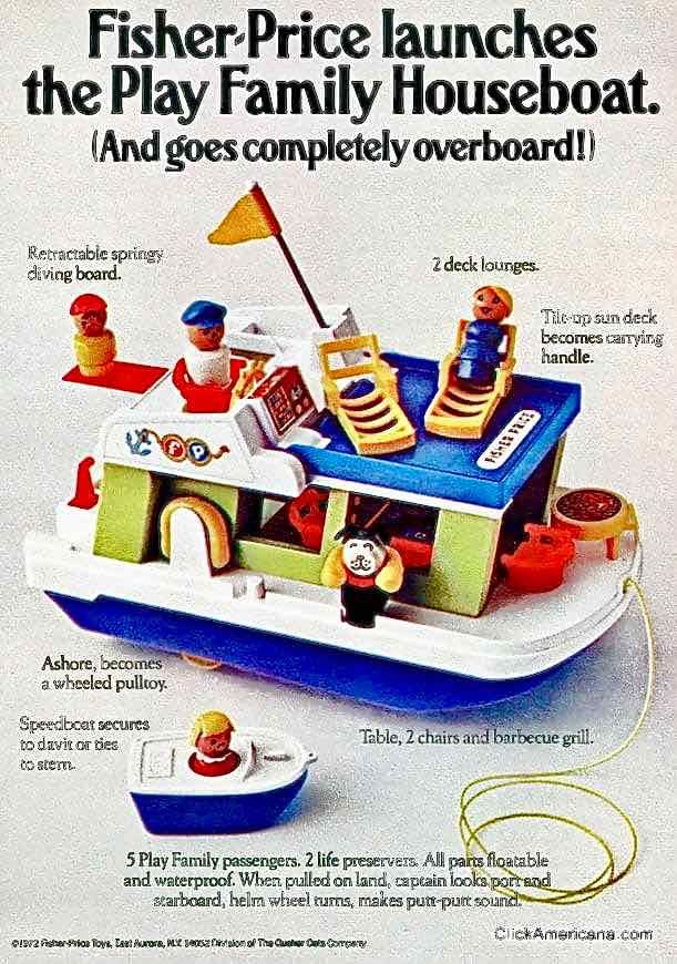 vintage fisher price houseboat