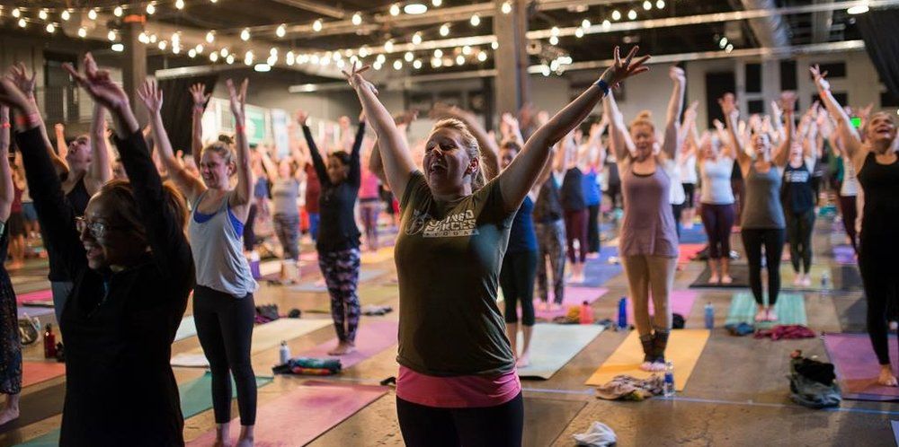 BriteHeartNow's tweet photo. Ready to unwind after a stressful midterm election season? Then come out to the Nashville Yoga Festival, benefiting @SmallWorldYoga, today at @rocketown! https://t.co/e9OEKCOg2d #engageconnectempower #yogalove #Nashville https://t.co/UFGdB6fYto