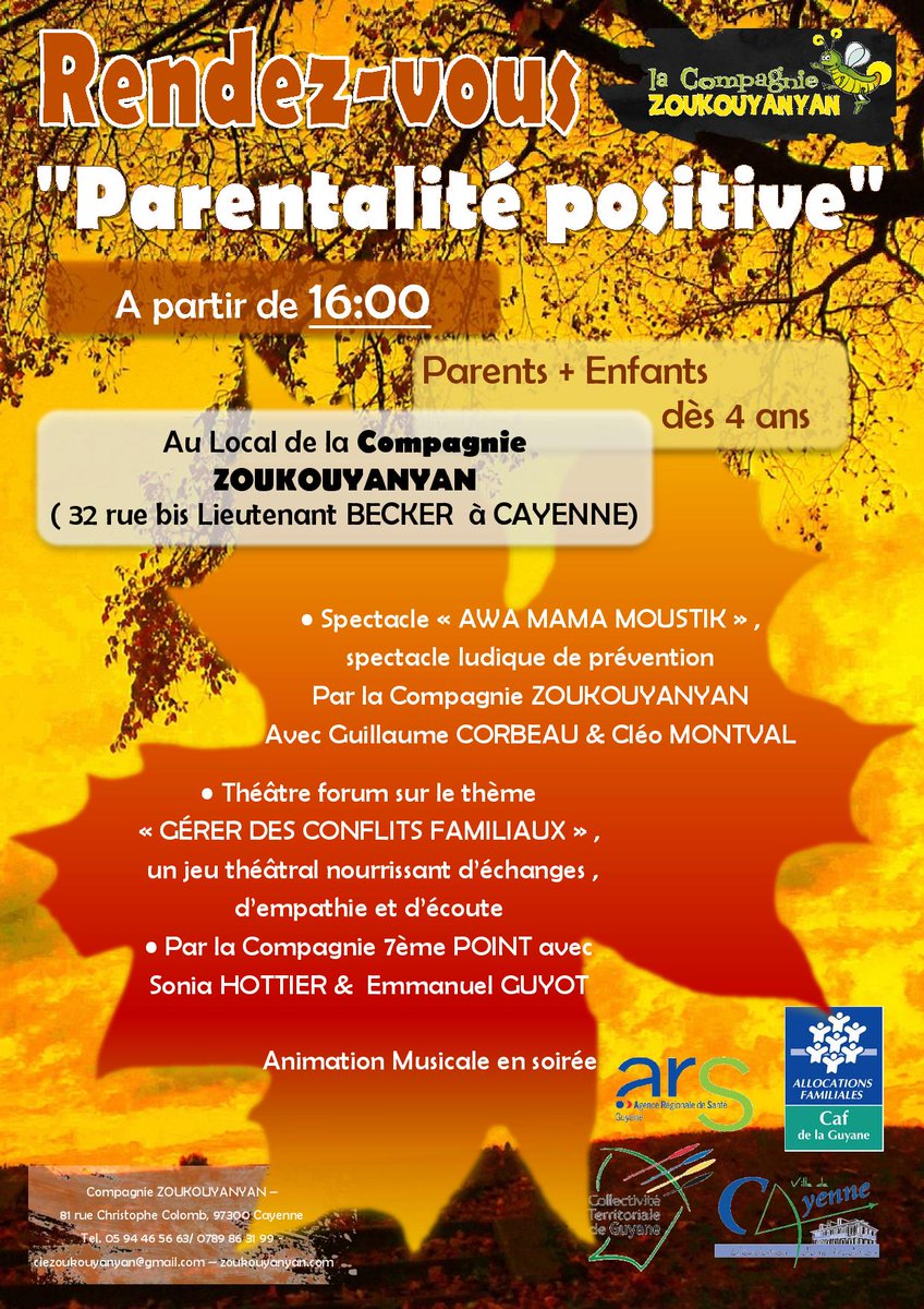 Rdv Théâtre pour les parents et enfants le samedi 17 novembre !