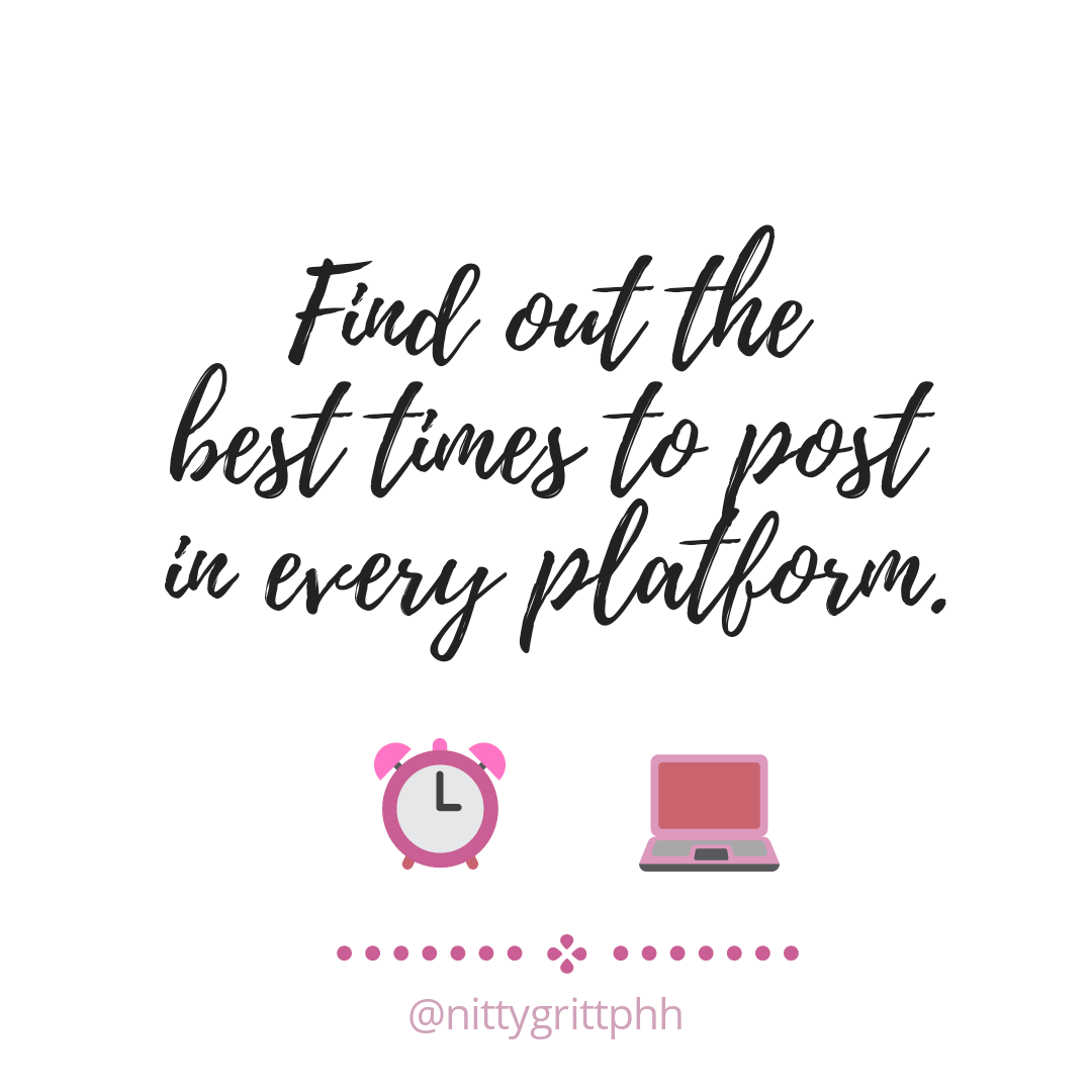 nittygrittyph's tweet photo. It's important to get engagement within the first few hours of posting so that the algorithms will show your posts to more of your audience.  #freelance #freelancer #freelancing #freelancertip #socialmediamanager #nittygrittyph https://t.co/qvkmqSlHW8
