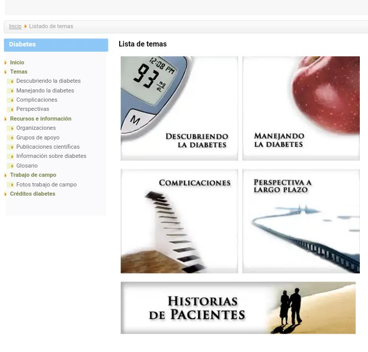 trabajos de apoyo a la diabetes