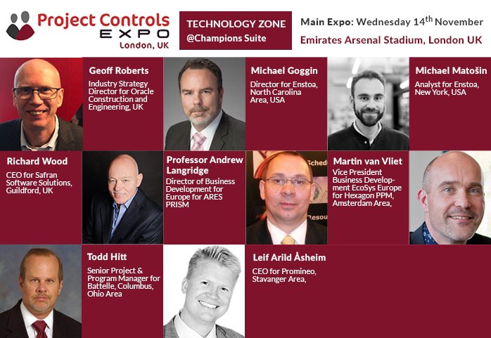 ProjConExpo's tweet image. Key speakers of the day at #TechnologyZone at @ProjConExpo 2018, @geoffrobertsuk, @michaelpgoggin, Michael Matosin, Richard Wood, Andrew Langridge, Martin Van Vliet, Todd Hitt &amp;amp; Leif Arild Åsheim.

Find out more about the event at: goo.gl/vTE3rS

#ProjConExpo2018