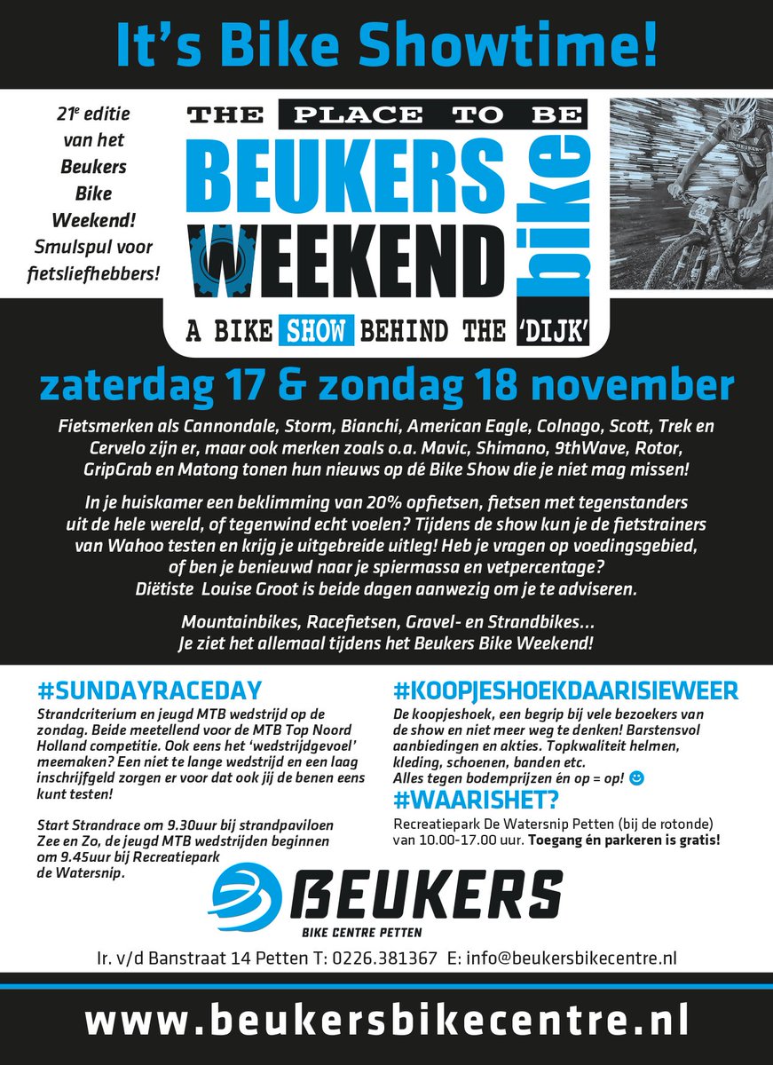 Heb jij 17 &amp; 18 november al in je agenda omcirkeld? Het 21e Beukers Bike Weekend komt er aan!