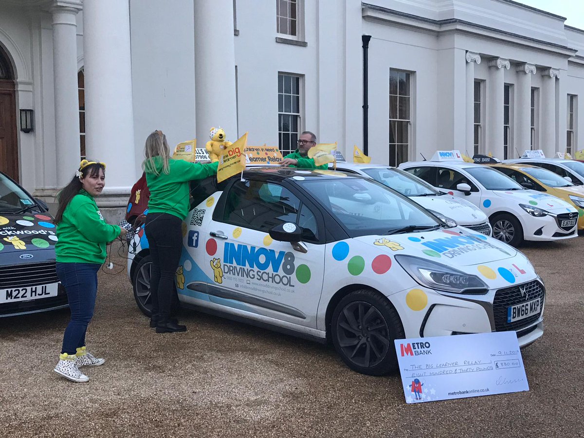 innov8driving's tweet photo. Raising cash for Children in Need. Please text SPOT59 5 to 70070 to donate £5. Thanks #donate #ChildrenInNeed #biglearnerrelay https://t.co/gE3HPbDm3d