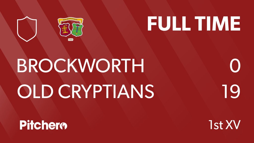 FULL TIME: Brockworth 0 - 19 Old Cryptians
#BROOLD #Pitchero
oldcryptiansrfc.co.uk/teams/3538/mat…