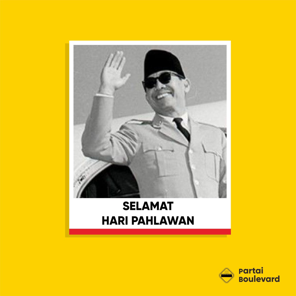 Selamat Hari Pahlawan !!  Gelorakan semangat dalam setiap perjuanganmu.

Sekaligus bertepatan tanggal 10 November, selamat ulang tahun Partai Boulevard yang ke-10. Partai Boulevard akan terus berjuang mewujudkan UGM yang penuh rasa cinta dan kekeluargaan