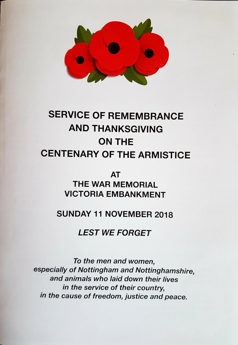 The Annual Service of Remembrance takes place tomorrow &amp; all are welcome to attend. The Service will start at 10.45am &amp; following this there will be a March Past by the Sth Notts Hussars at 12noon approx in Market Square. #RemembranceDay2018 #lestweforget18