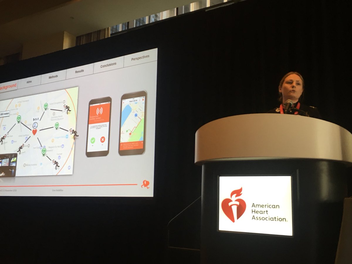 FolkeFredrik's tweet photo. Linn Andelius from ENS Copenhagen presenting the HeartRunner project as “best of the best” abstract at the Resuscitation Symposium at the AHA in Chicago
#Ress2018 #AHA18 #Linn Make EMS Great Again 😊 https://t.co/XiRRJlPqIA