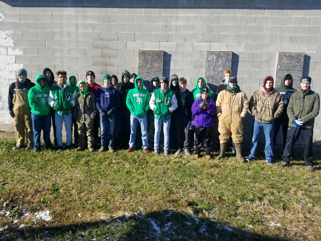 WestVigoVikings's tweet photo. Education goes beyond the four walls of a building.  Cold November morning, we have numerous students out cleaning the streets, alleys, and sidewalks of WTH.  All groups have “adopted” an area of WTH and will keep it up all year.  #Proud 1/3 https://t.co/5fJwKcG8W6