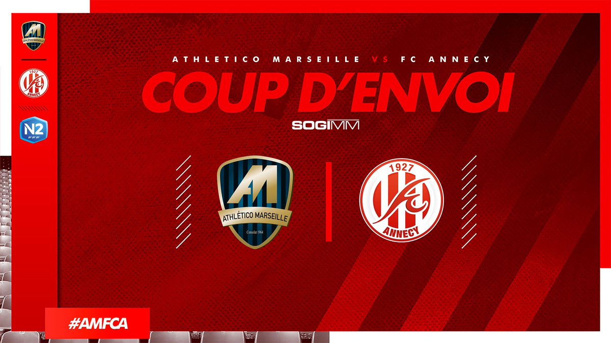 FCAnnecy's tweet photo. #AMFCA Le coup d'envoi vient d'être donné au stade La Martine entre le @FCAnnecy  et @AthleticoMars  #National2 https://t.co/3umS2MYRi1