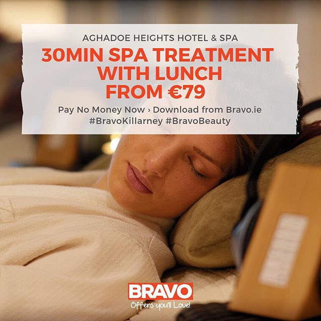offersbravo's tweet photo. Check out this incredible offer from the @Aghadoe_Heights 

Download the Bravo with your email and pay the business when you use your Bravo - https://t.co/xjHqHZcEVH

Take some time out for yourself ❤️ #BravoBeauty #BravoSpaOffers #BravoKerry #BravoOffers #Bravo #Kerryoffers https://t.co/gv8Y0v5VFP