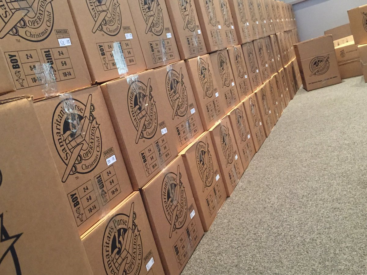 BBenge's tweet image. Half way to our goal of 3000 shoe boxes. Love the way this church loves children and loves the good news about Jesus.