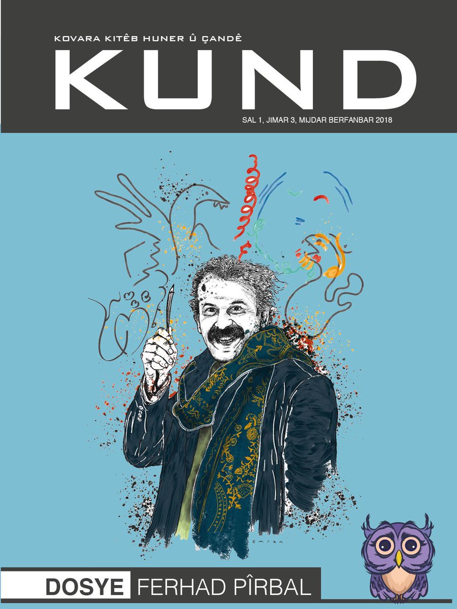 Ferhad Pîrbal:

Li Hewlêrê ji dayik bûm
Li Bexdayê min Lenîn nas kir
Li Tehranê hesta bêwelatiyê bi min re peyda bû
Li Şamê bi kurdbûna xwe hisiyam...

Vê twîtê RT bike em jimara sêyem a Kovara KUND diyarî bidin 🙏

(Ji nav 200 kesên heta 3 rojan RT bikin, em ê bidin 4 kesan.)