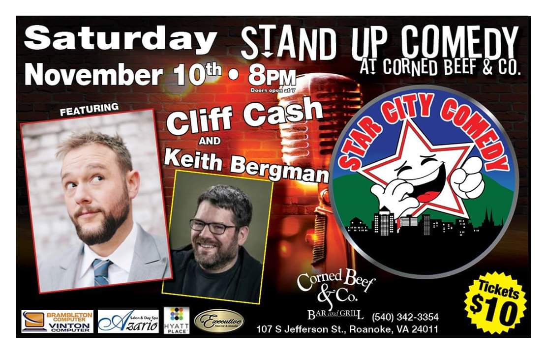 Laughs tonight with <a href="/cliffcashcomedy/">Cliff Cash (assistant manager of ANTIFA)</a> come get some! Call 342-3354 for reservations!