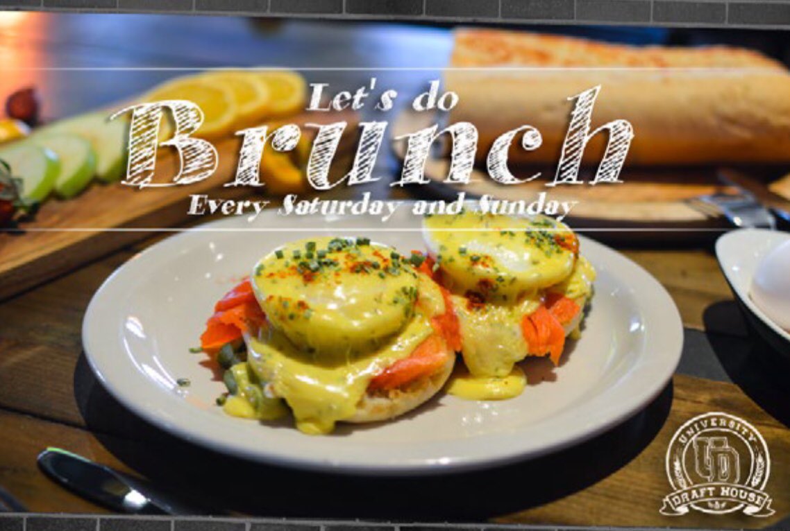 Join us for Brunch, Mimosas and Bloody Mary’s today and tomorrow 11:00 am - 3:00 pm. #universitydrafthouse #UD🏠 #UDBrunch #rgvbrunch #rgvfood