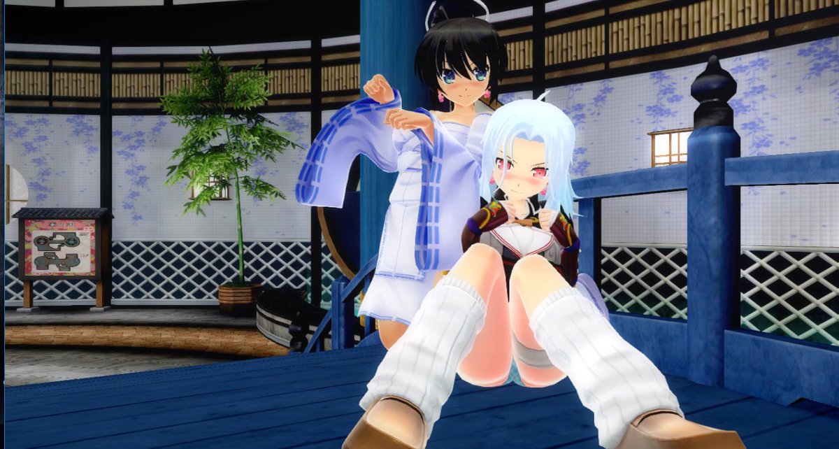 Some pictures of Ice Queen Yumi and Homura in Senran Kagura PBS. 