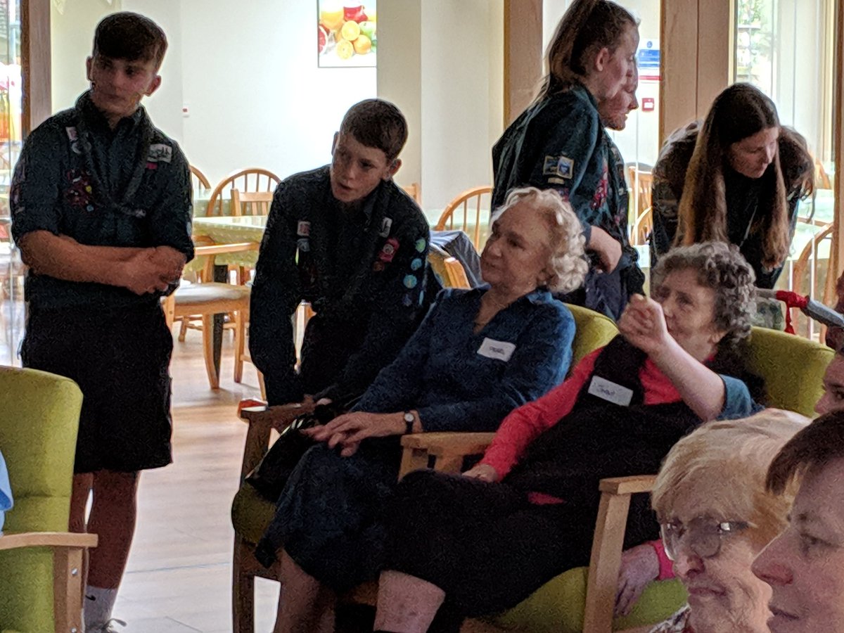 Great afternoon visiting @staywellcharity again. Our PLs did a fantastic job running activities and all of the Scouts had a great time talking with the members! #iscout #Amillionhands #dementiafriends