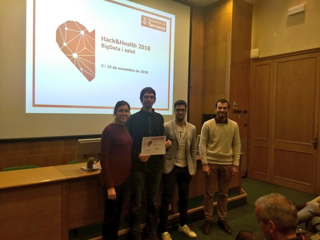 trsinnovacio's tweet photo. #hackandhealth
Entrega de premis als equips guanyadors de la tercera edició del Hack&amp;Health. #hackathon #bigdata #salut #terrassa https://t.co/rePfWMRB0W