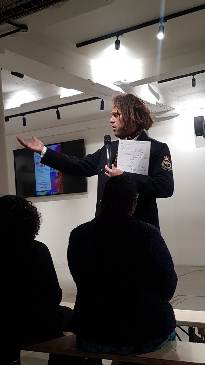 Our MC David Neita kicking off tonight's proceedings here at the #BrixWave18 here in #Brixton at the @DN_Brixton letting us know it is going to be an amazing evening #Culture