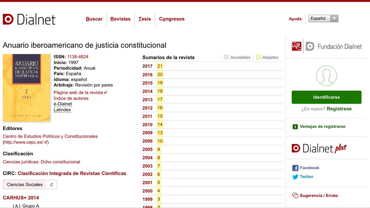 CepConst's tweet photo. En el siguiente enlace encontrarán los números completos del “Anuario Iberoamericano de Justicia Constitucional” correspondientes al periodo 1997-2017.

https://t.co/TNZ1nav779 https://t.co/HjXKqKbIjw