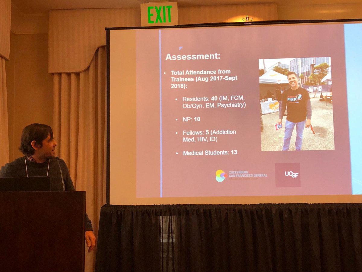 EraKryzhMD's tweet photo. @MInczeMD highlighting trainee roles in low barrier bupe starts at homeless encampments @ucsfcvp @UCSFHospitals  #amersa2018 https://t.co/wa714S7sXc