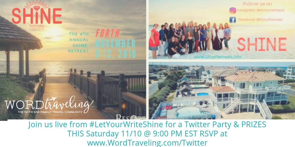 jenreyneri's tweet photo. Twitter party TONIGHT from the #LetYourWriteShine retreat! 9 pm EST RSVP to win prizes! https://t.co/9nEcGxyKI1 https://t.co/oLkbseuvKk