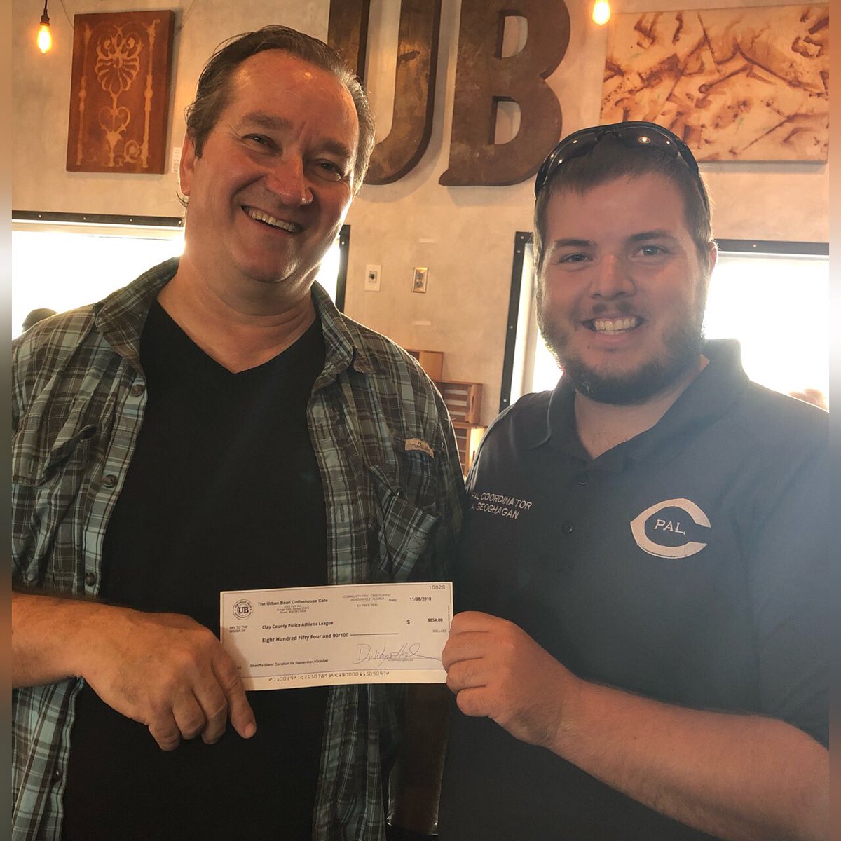 ccsofl's tweet photo. Six weeks of coffee sales for the #SheriffsBlend brew from The Urban Bean Coffeehouse has rendered nearly a thousand dollars worth of donations to the Clay County Police Athletic League.
You can buy in store or online at https://t.co/yD2mow8IGY #CCSOFL https://t.co/CEITQvQMK3