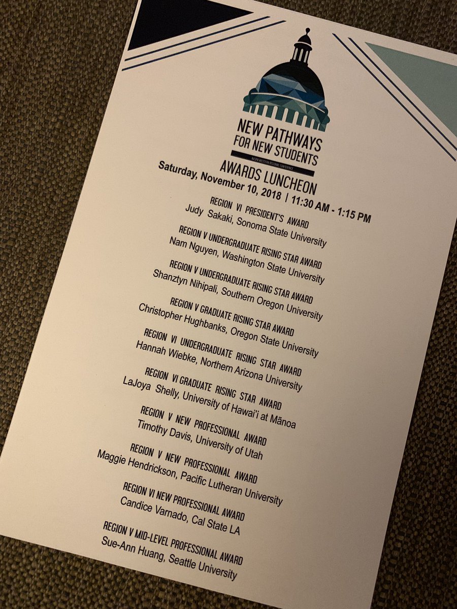 NASPAWRC's tweet image. Join us in the Grand Nave Ballroom for an Awards Luncheon, recognizing some amazing award recipients from Regions V and VI.

Congratulations to our recipients, and thank you for the incredible work you do!

#NASPAWRC2018