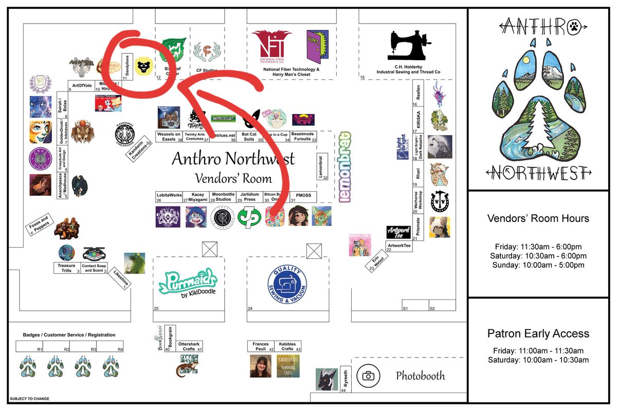 We're at <a href="/anthronw/">Anthro Northwest</a> !! Come stop by and say hi! We have paws, light up tails, and more!