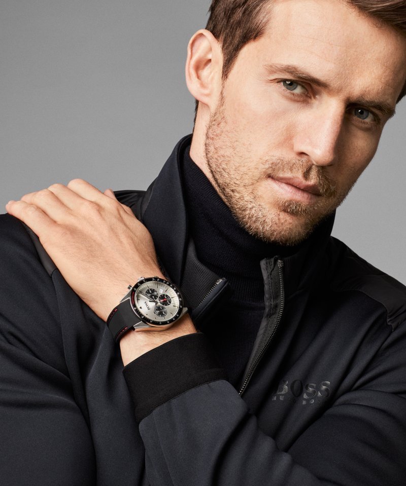 thefashionisto's tweet image. #AndrewCooper Fronts #BOSS Fall '18 Watches Campaign #FW18 @HUGOBOSS thefash.co/uBxHLz