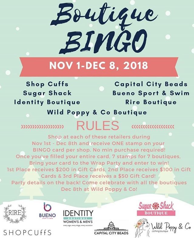 Support your local girl gang with this holiday Boutique Bingo! Visit the participating boutiques on J Street and you can win big! 💁
@wildpoppyandco
@identity_boutique
@shopcuffs
@krazymarys_sugarshack
@capitalcitybeads
@buenosportandswim
#exploresacr… ift.tt/2zJJ1Kj