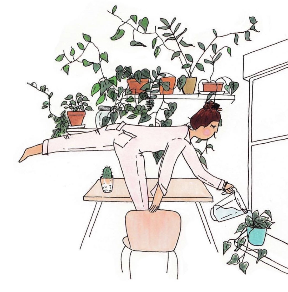 LeSolSF's tweet image. Weekend vibes. 🌿 #plantparenthood Art by: @ollymennis