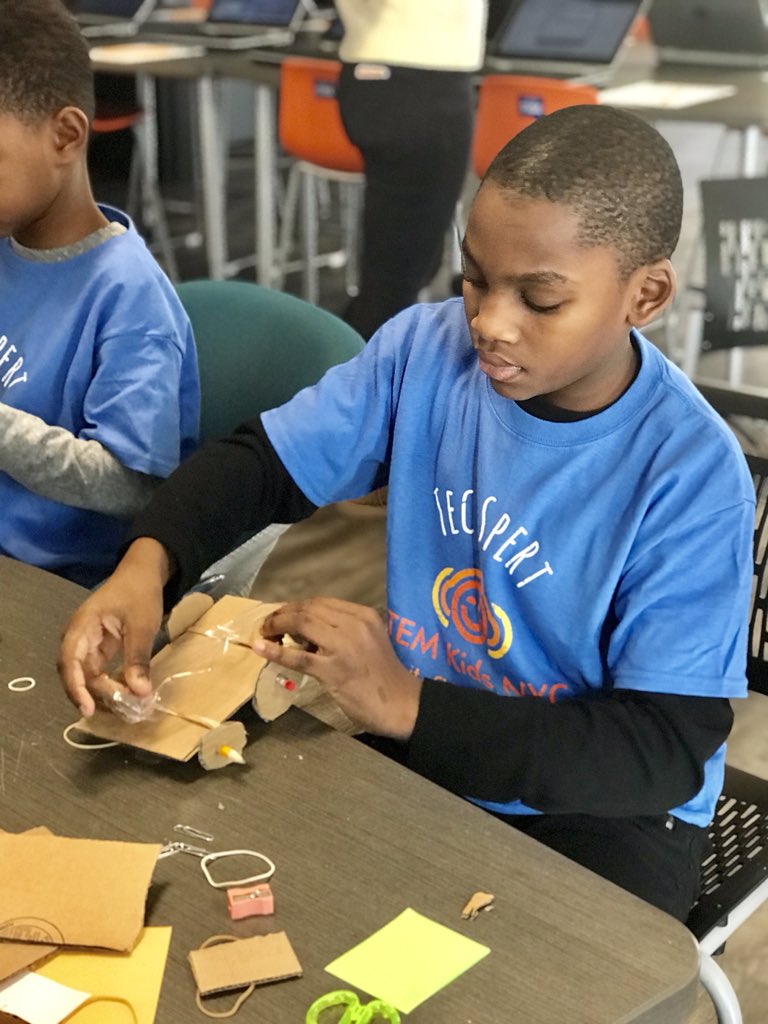 experentiadocet's tweet image. @stemkidsnyc TechFest was awesome today! My Engineers and Codesters made an app in @scratch and engineered and tested self-designed roller coasters and rubber band powered cars. #stemkidsnyc #engineering4all